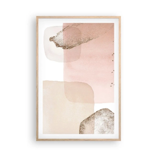 Poster in cornice rovere chiaro - Incontro attraverso il colore - 61x91 cm