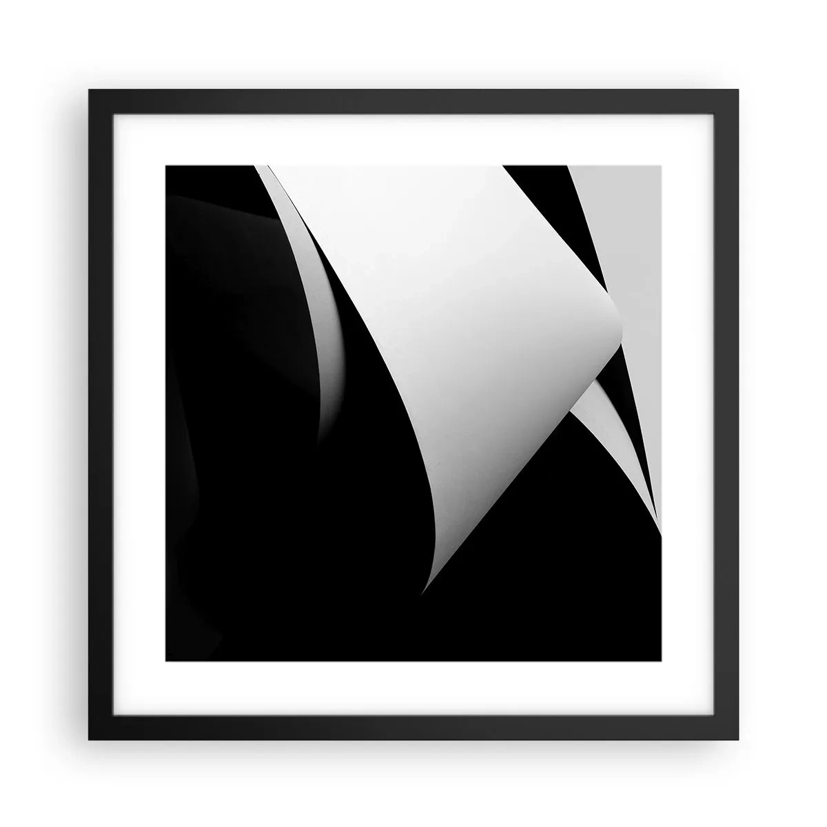 Poster in cornice nera - Piani di luce dalle profondità dell'ombra - 40x40 cm