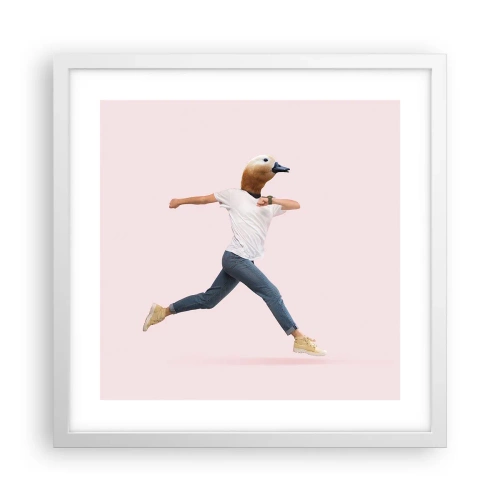 Poster in cornice bianca - Un pizzico di assurdo - 40x40 cm