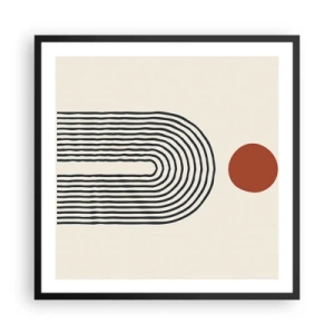 Poster in cornice nera - Magnetismo di forme e colori - 60x60 cm