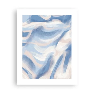 Poster - Ondulazioni azzurre - 40x50 cm
