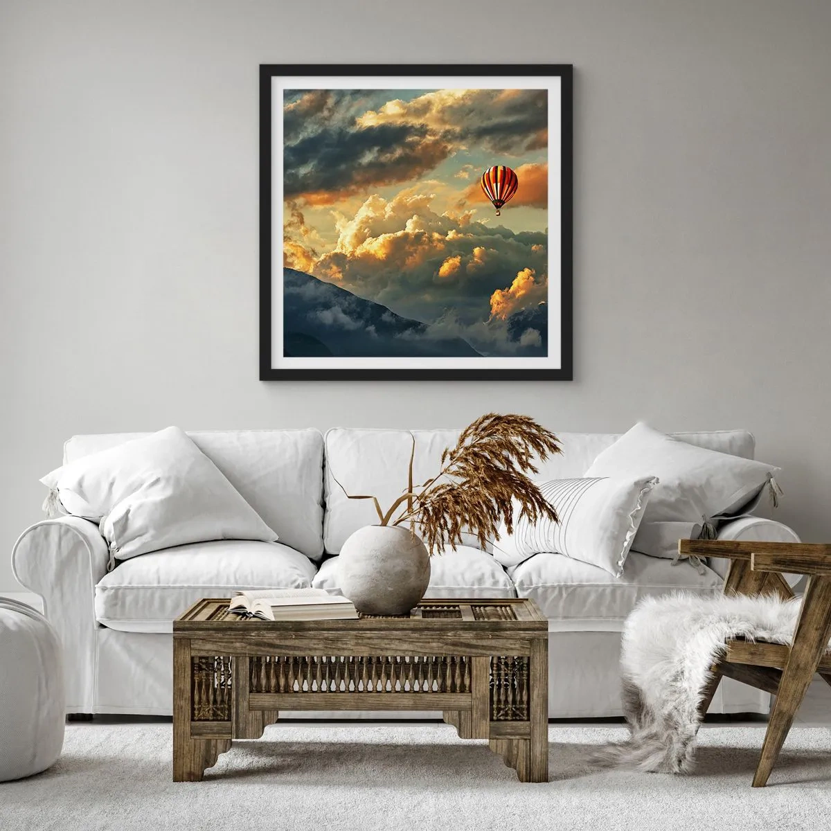 Poster in cornice nera - Volo perché voglio - 60x60 cm