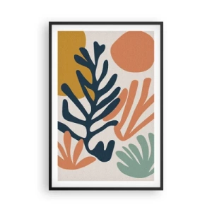 Poster in cornice nera - Mare di coralli - 61x91 cm