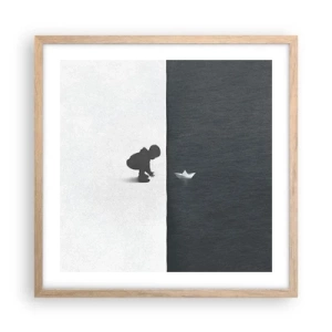 Poster in cornice rovere chiaro - La grande spedizione - 50x50 cm