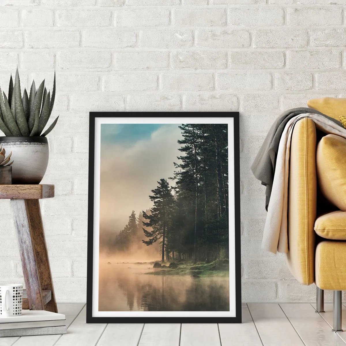 Poster in cornice nera - La nascita del giorno - 30x40 cm