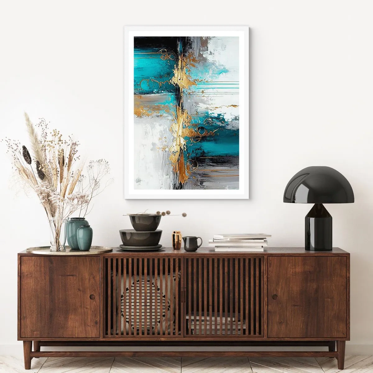 Poster in cornice bianca - Panta rei - 70x100 cm