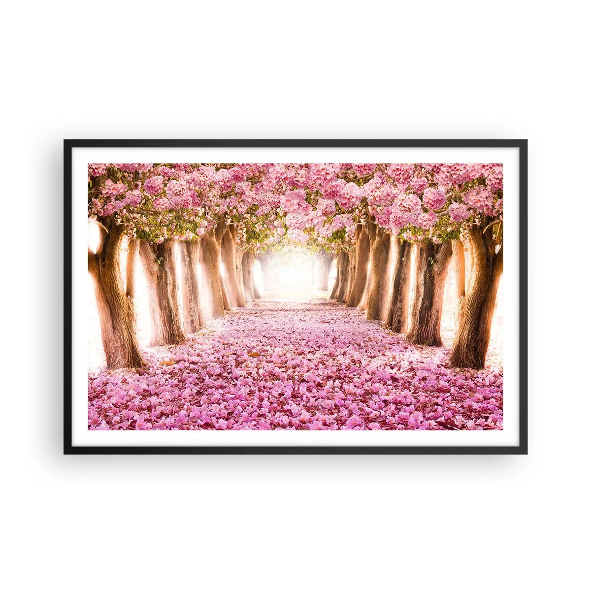 Poster in cornice nera - La strada verso il paradiso - 91x61 cm
