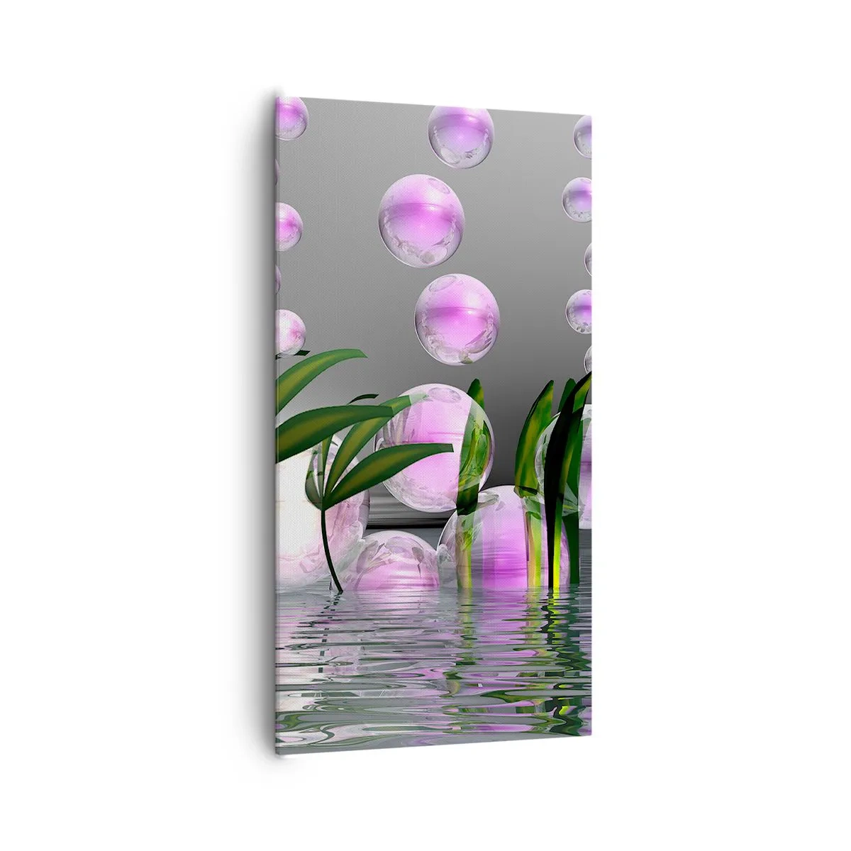 Quadro su tela - Stampe su Tela - Composizione meditativa su leggerezza e vita - 65x120 cm