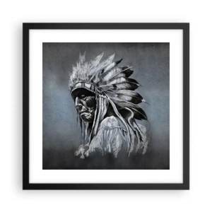 Poster in cornice nera - Ritorno alle radici - 40x40 cm