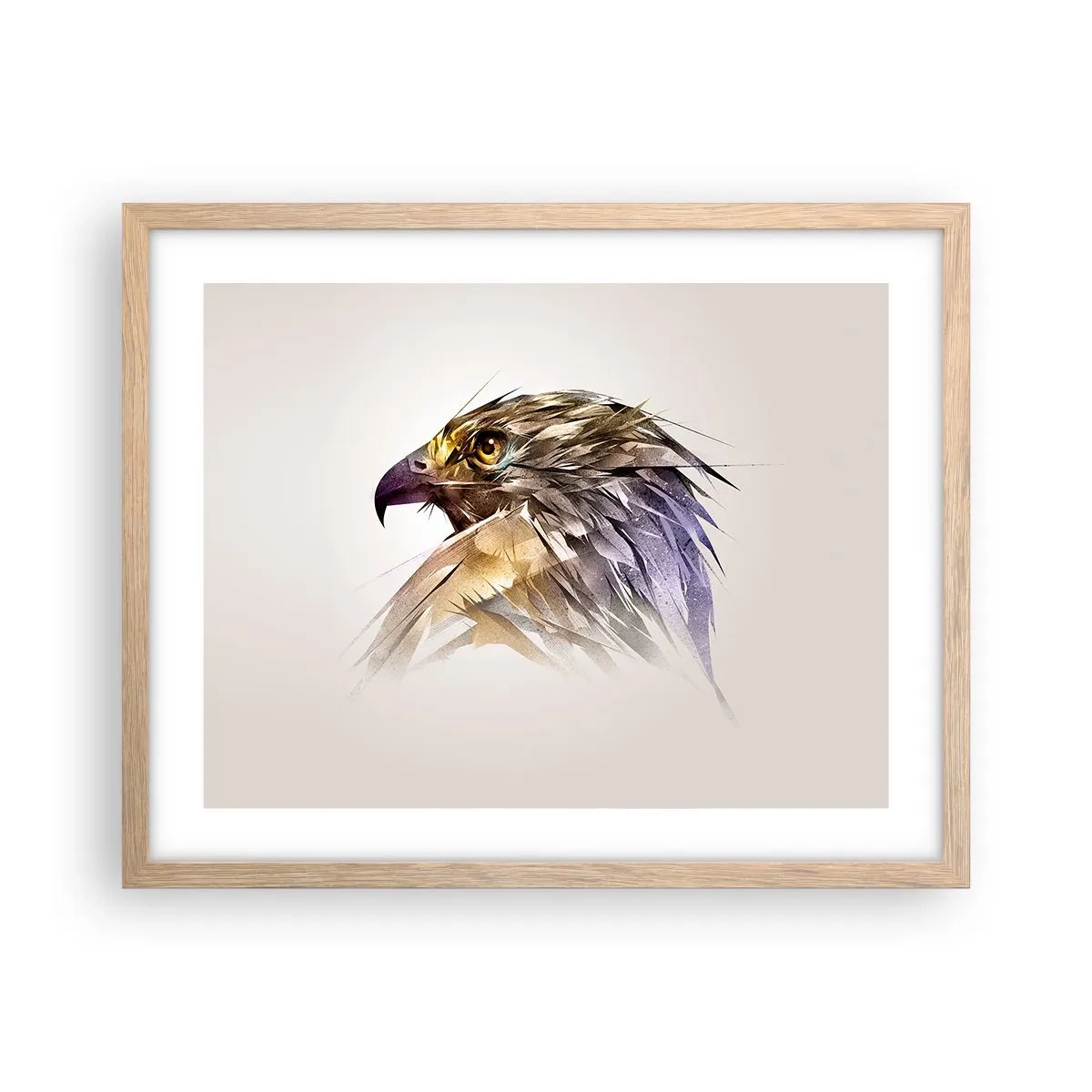 Poster in cornice rovere chiaro - Ritratto di guerriero - 50x40 cm