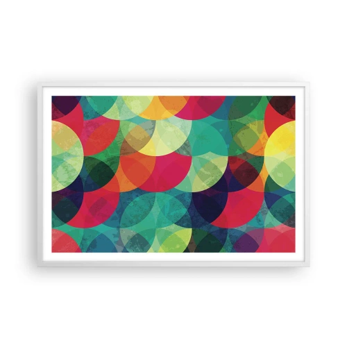 Poster in cornice bianca - Ascensione arcobaleno - 91x61 cm