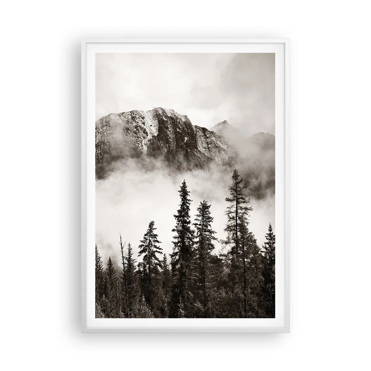 Poster in cornice bianca - Il sovrano di granito - 70x100 cm