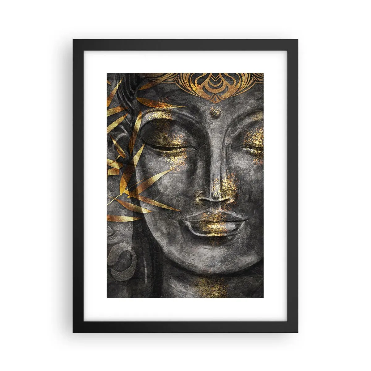 Poster in cornice nera - Senti la pace - 30x40 cm