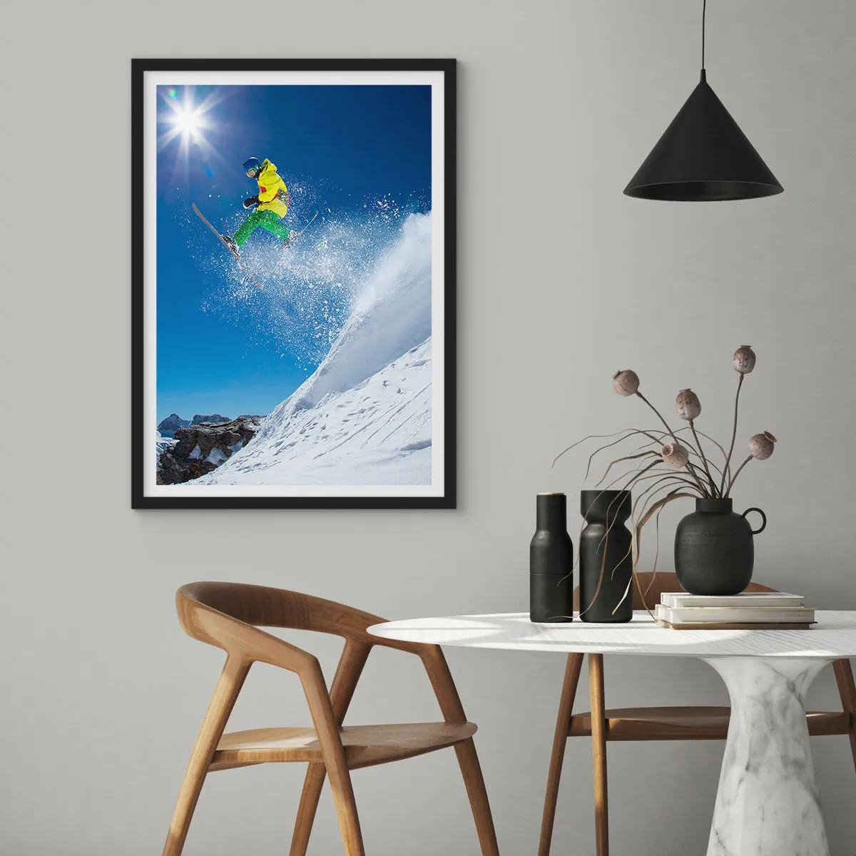 Poster in cornice nera - Ballando con i monti - 61x91 cm