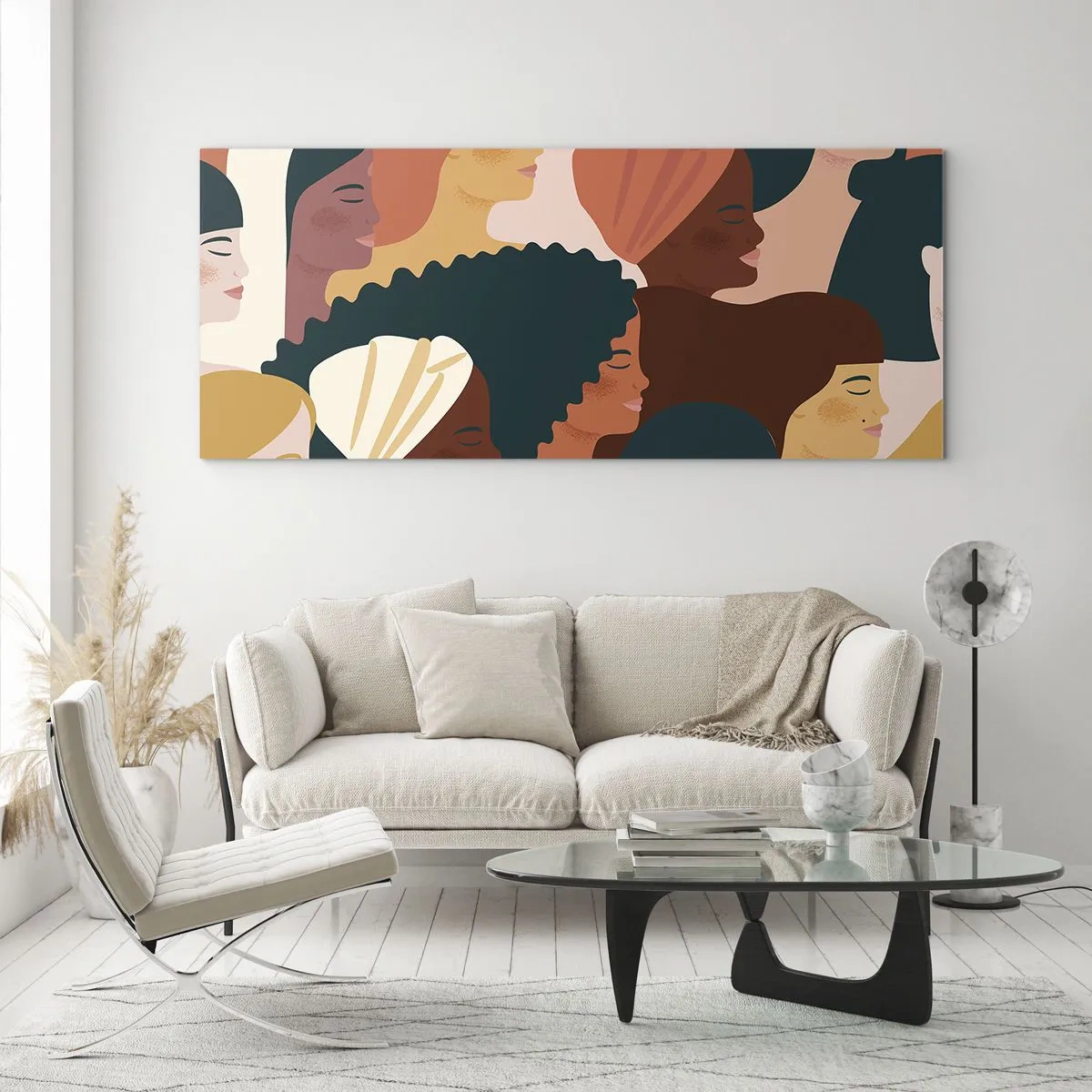 Quadro su vetro - Solo femminilità - 90x30 cm