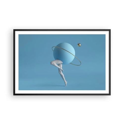 Poster in cornice nera - E i pianeti folleggiano - 91x61 cm