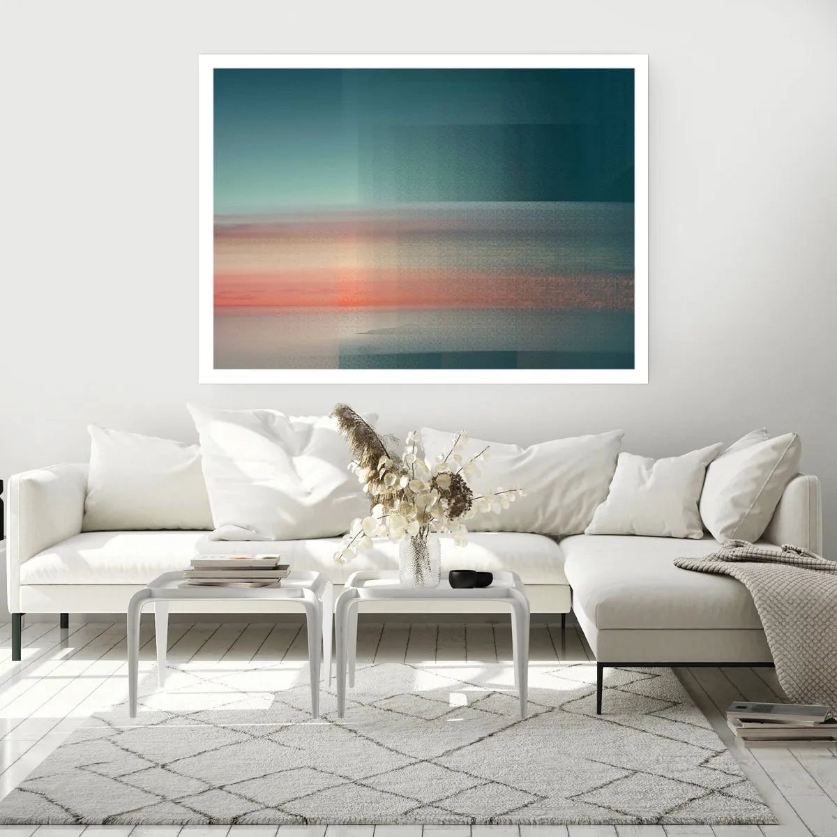 Poster - Astrazione: onde di luce - 91x61 cm
