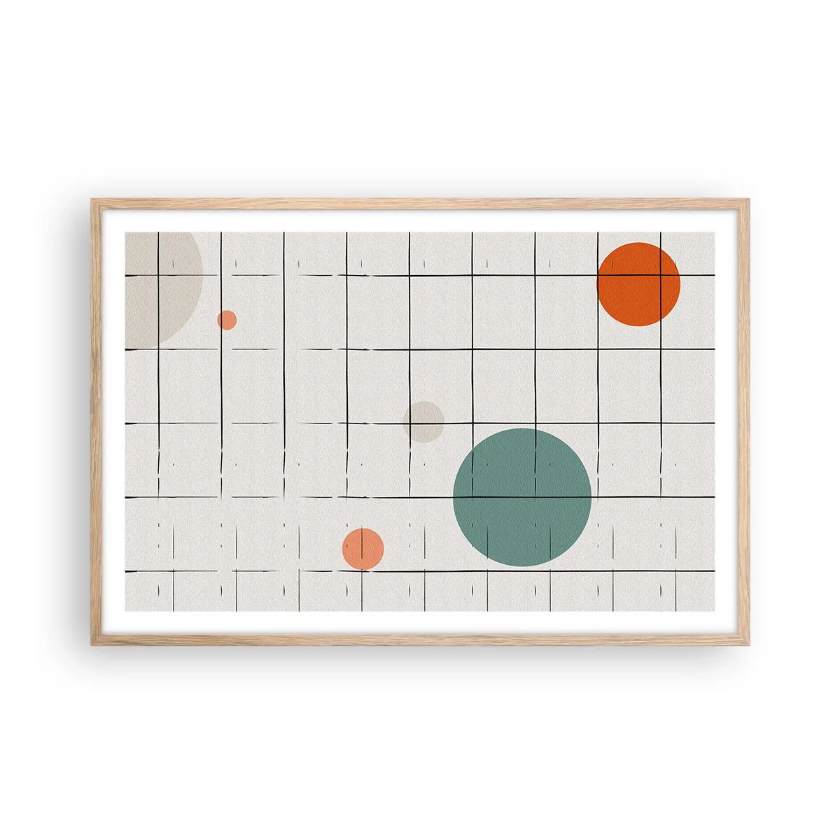 Poster in cornice rovere chiaro - Prigionieri. Noi o loro? - 91x61 cm