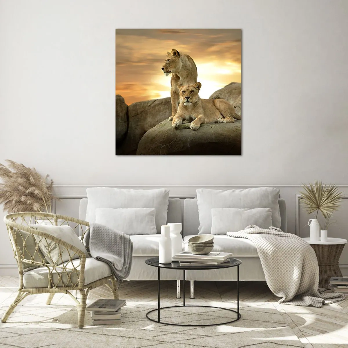 Quadro su vetro - Maestà reale - 70x70 cm