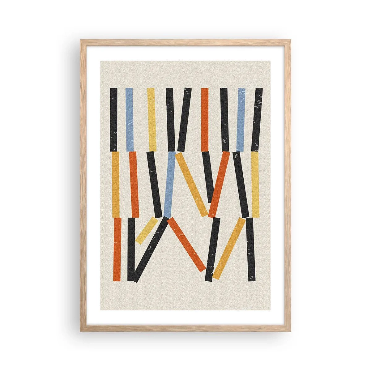 Poster in cornice rovere chiaro - Composizione orizzontale - 50x70 cm