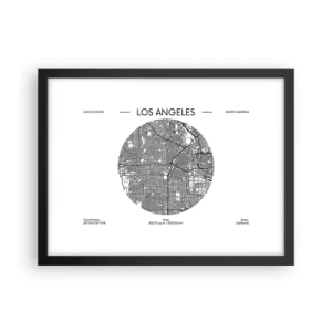 Poster in cornice nera - Anatomia di Los Angeles - 40x30 cm