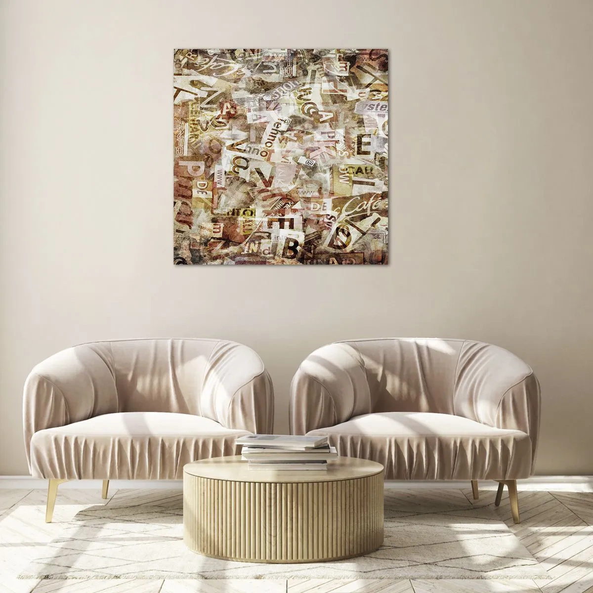 Quadro su vetro - Unificando le chiacchiere - 60x60 cm