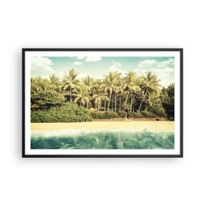 Poster in cornice nera - Forse qui? - 91x61 cm