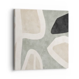 Quadro su tela - Stampe su Tela - Composizione con motivi in nero - 30x30 cm