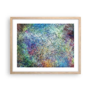 Poster in cornice rovere chiaro - Non è cosi semplice - 50x40 cm