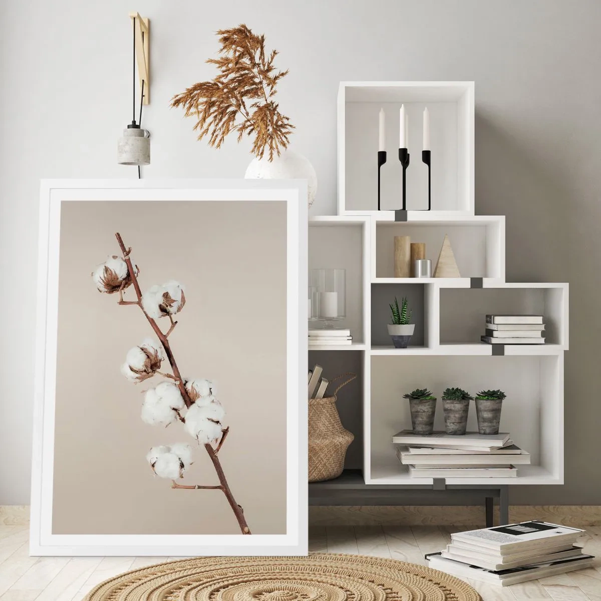 Poster in cornice bianca - Alla fonte della morbidezza - 50x70 cm