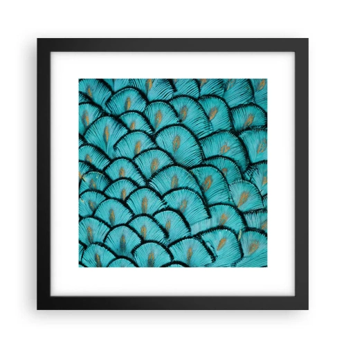 Poster in cornice nera - La grande festa delle piume - 30x30 cm
