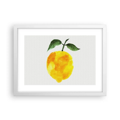 Poster in cornice bianca - Scoprire il sapore del sole - 40x30 cm