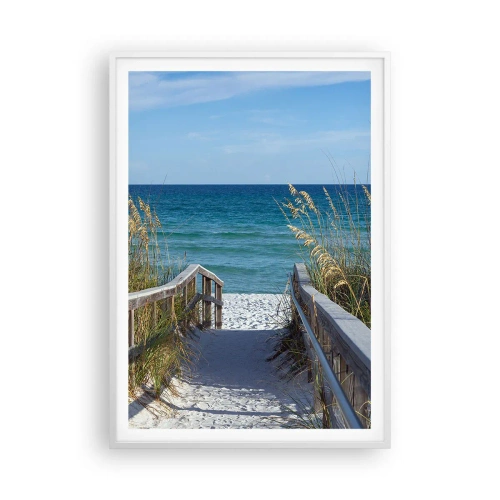 Poster in cornice bianca - Al sole, al vento - 70x100 cm