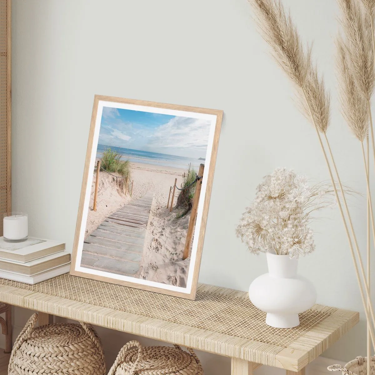 Poster in cornice rovere chiaro - Fino all'orizzonte - 40x50 cm