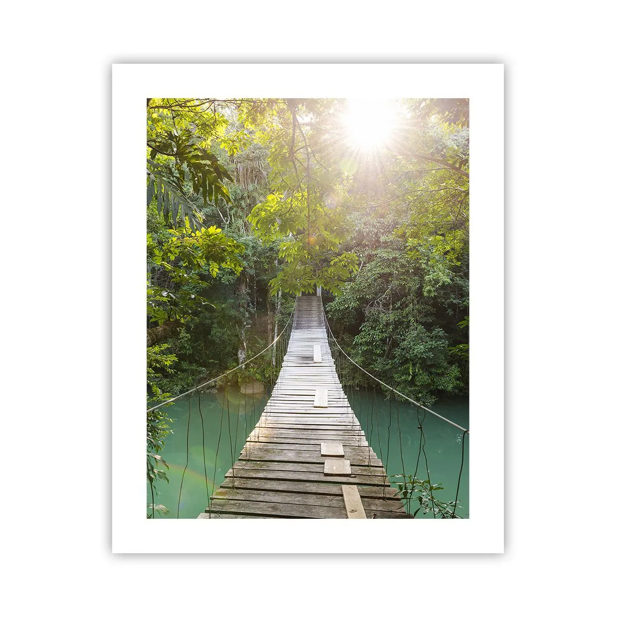 Poster - Sull'acqua azzurra verso il bosco azzurro - 40x50 cm