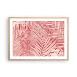 Poster in cornice rovere chiaro - Concetto rosa - 70x50 cm