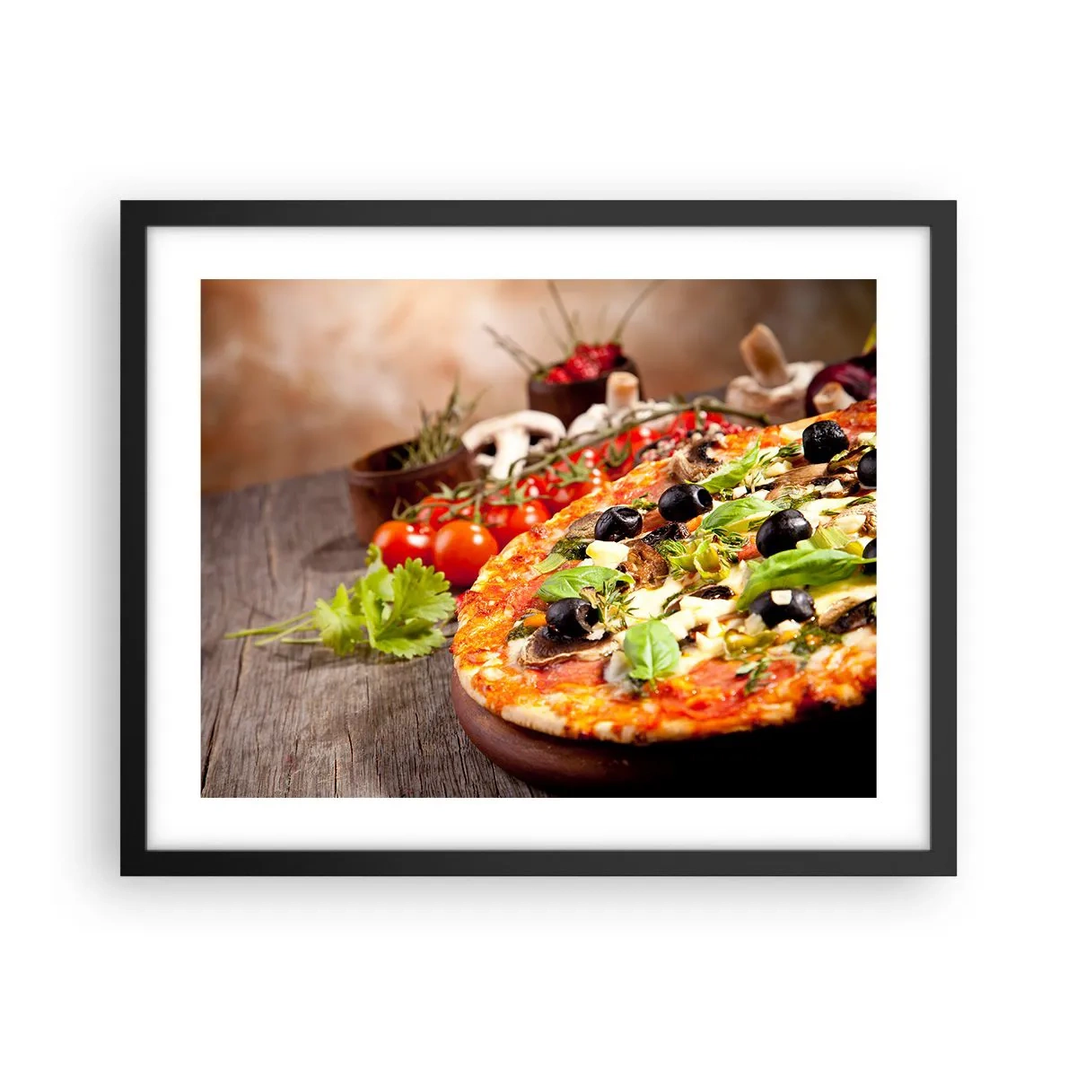 Poster in cornice nera - Con ingredienti tellurici - 50x40 cm