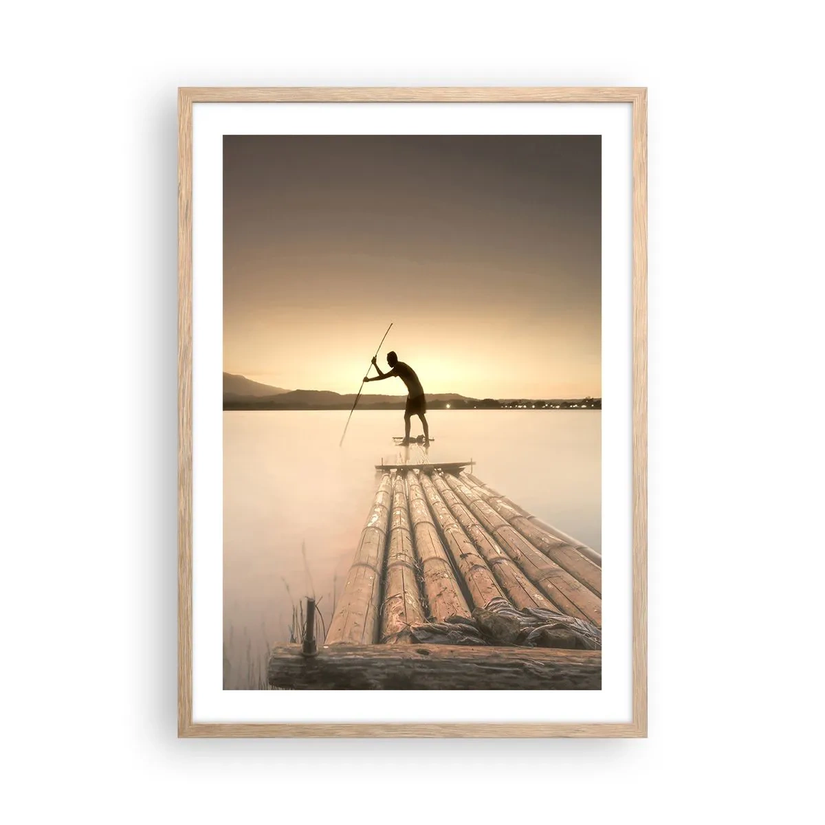 Poster in cornice rovere chiaro - Prima del riposo - 50x70 cm