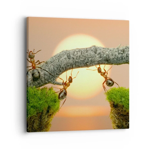 Quadro su tela - Stampe su Tela - Gioioso lavoro comune - 40x40 cm