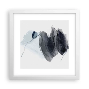 Poster in cornice bianca - Intensità e movimento - 30x30 cm