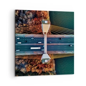 Quadro su tela - Stampe su Tela - Oltre il fiume, oltre il bosco - 50x50 cm