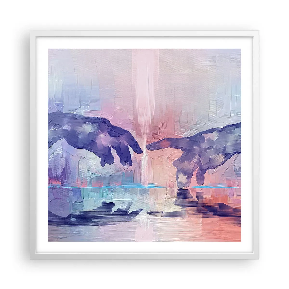 Poster in cornice bianca - La scintilla divina della vita - 60x60 cm