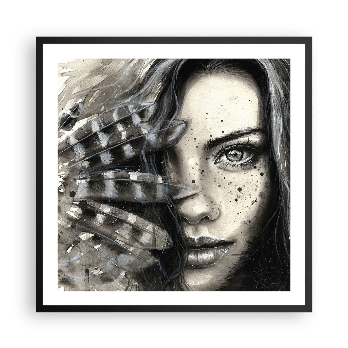 Poster in cornice nera - Bellezza selvaggia - 60x60 cm