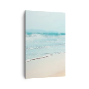 Quadro su tela - Stampe su Tela - Dolci onde dell'oceano su una spiaggia sabbiosa - 80x120cm - Calore e rumore - Decorazione murale moderna per soggiorno e camera da letto ARTTOR