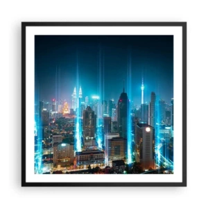 Poster in cornice nera - Da Berlino al cielo - 60x60 cm