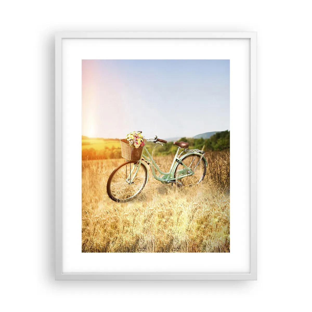 Poster in cornice bianca - Resto qui un attimo - 40x50 cm