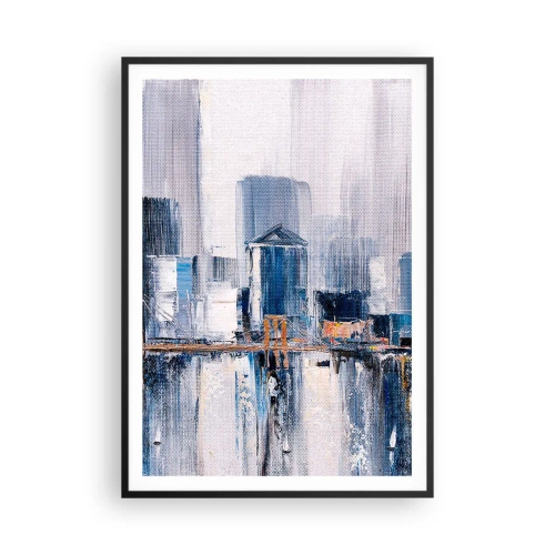 Poster in cornice nera - Impressione di New York - 70x100 cm