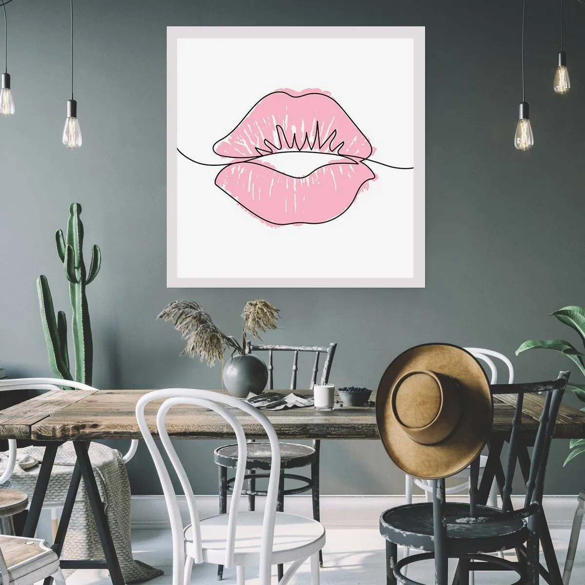 Poster - Pronti al bacio? - 40x40 cm