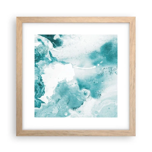 Poster in cornice rovere chiaro - Palude blu - 30x30 cm