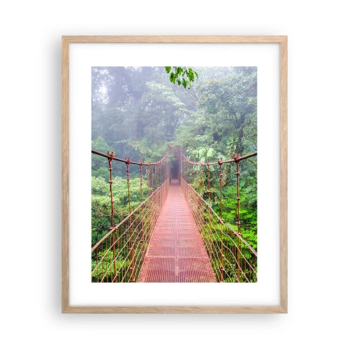 Poster in cornice rovere chiaro - Sospeso sopra gli alberi - 40x50 cm